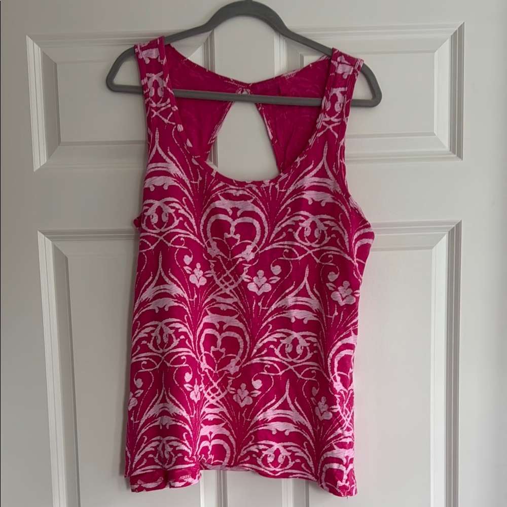 Fresh Produce Pink Sleeveless Cut Out Tank Top